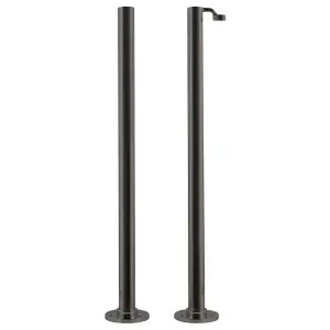 Matt Black Finish Freestanding Bath Stand Pipes