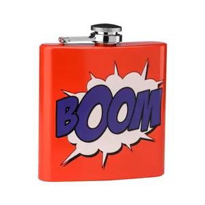 Maison by Premier Hip Flask Boom Design With Red Finish