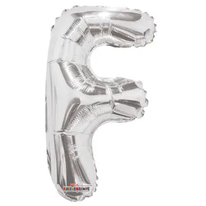 Apac F Letter Foil Balloon Silver (One Size)