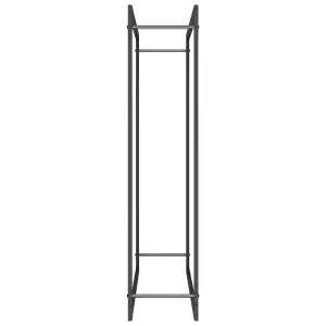 Berkfield Firewood Rack Matt Black 110x28x116 cm Steel