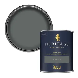 Dulux Trade Heritage Forest Grey Eggshell Wall paint, 750ml