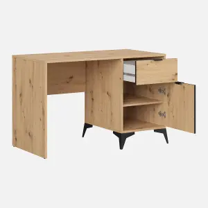 Lammy Desk with Storage 120cm - Artisan Oak