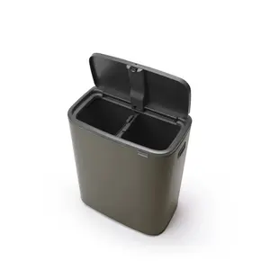 Brabantia Bo 30 Litre + 30 Litre Touch Bin with Two Inner Buckets Platinum / 60