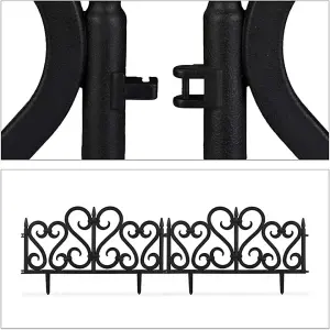 Victorian Style Fencing Garden Edging - Black