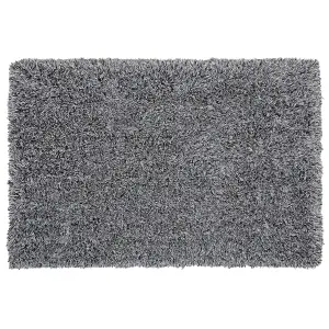 Shaggy Area Rug 160 x 230 cm Black and White CIDE