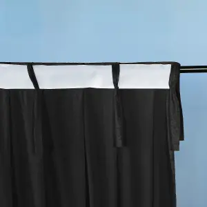 3x3M Crushed Velvet Backdrop, Photography Background Blackout Curtain - Black