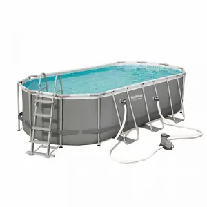 Bestway Power Steel Oval 18ft x 9ft x 48in Pool with Flowclear Filter Pump