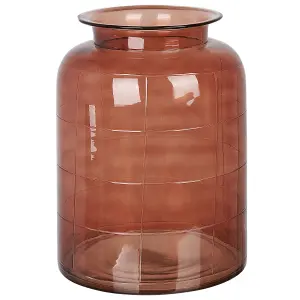 Flower Vase VINDALOO Glass Golden Brown