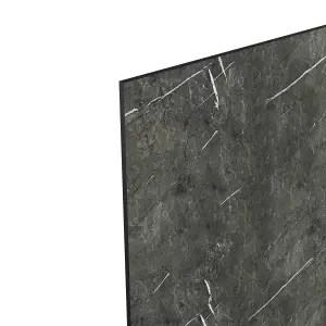 GoodHome Grey Marble effect Paper & resin Back panel, (H)600mm (W)2000mm (T)3mm