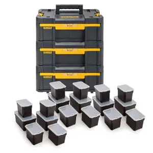 3x Dewalt DWST1-70705 TStak III Deep Draw Stackable Tool Storage Box Organisers