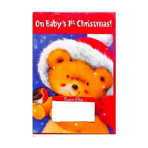 Simon Elvin On Babys 1st Christmas Card (Pack of 12) Red/White/Blue (One Size)