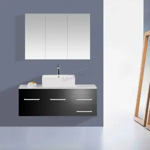 WestWood Wall Mount Mirror Bathroom Cabinet Unit Storage Cupboard White BC02