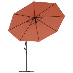 Berkfield Cantilever Umbrella with Aluminium Pole 350 cm Terracotta