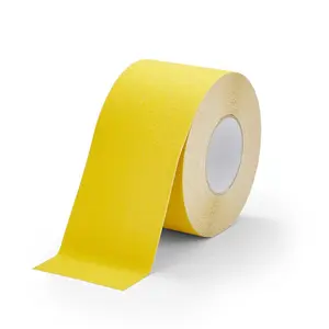 Conformable Non Slip Tape - Aluminium Foil Backing for Irregular Surfaces by Slips Away - Yellow 100mm x 18.3m