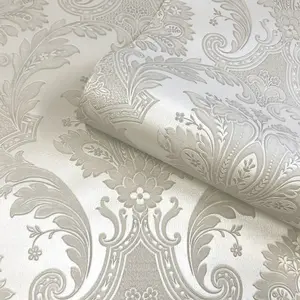 Amara Damask Wallpaper Cream Belgravia 7369