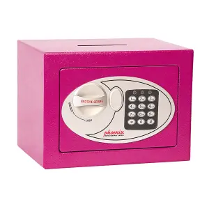 Phoenix Compact Home Office SS0721EPD Pink Security Safe with Electronic Lock