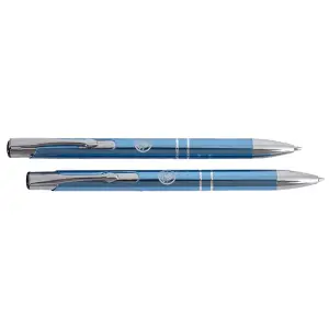 Manchester City FC Executive Pen & Pencil Set Blue/Silver (One Size)