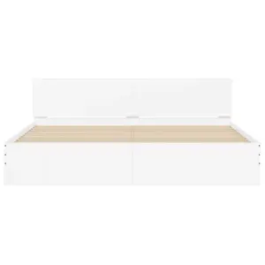 Berkfield Bed Frame without Mattress White 200x200 cm