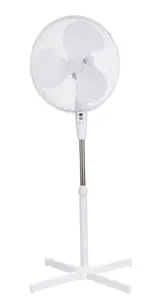 White 16" Pedestal fan