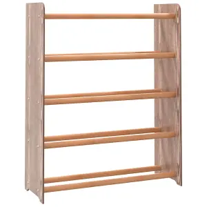 Berkfield Shoe Rack Brown 65x24x81 cm Engineered Wood