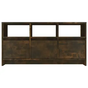 Berkfield TV Cabinet Smoked Oak 102x37.5x52.5 cm Engineered Wood