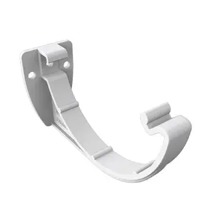 FreeFlow 4 x White Half Round Fascia Gutter Brackets, 112mm Rain Water Systems