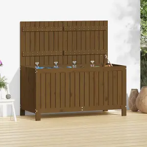 Berkfield Garden Storage Box Honey Brown 121x55x64 cm Solid Wood Pine