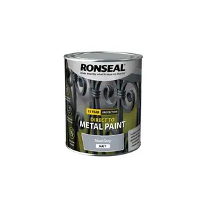 Ronseal Direct to Metal Paint Matt 750ml Grey