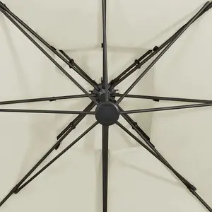 Berkfield Cantilever Umbrella with Double Top 300x300 cm Sand