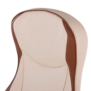 Executive Chair Faux Leather Beige FELICITY