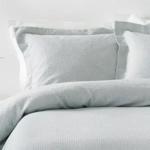 The Linen Yard Waffle Textured 100% Cotton Duvet Cover Set