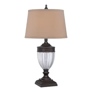 Elstead Dennison 1 Light Table Lamp Palladian Bronze, E27