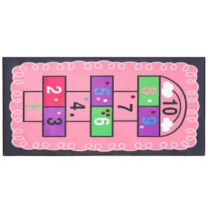 Kids Rug Hopscotch Print 80 x 150 cm Pink HONAZ