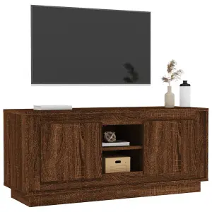 Berkfield TV Cabinet Brown Oak 102x35x45 cm Engineered Wood