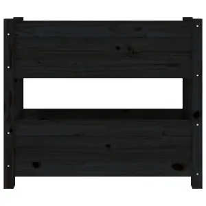 Berkfield Planter Black 77x25x66 cm Solid Wood Pine