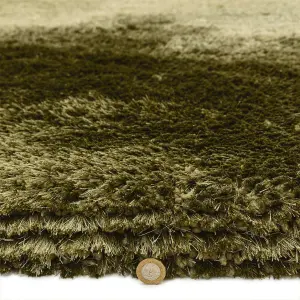 Ultra Thick Plush Shaggy Rug Light Sage Green Rug 140x200cm for the