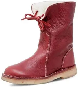 Bradford Leather Waterproof Winter Snow Boots Red-UK5.5