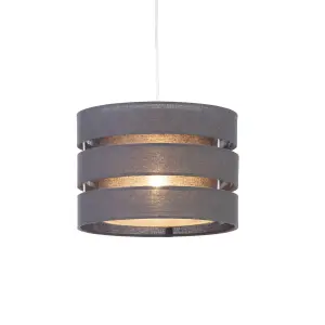 Trio Dark grey Pendant Light shade (D)35cm