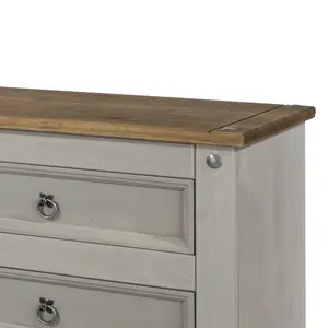 Premium Corona, Grey, 3+3 drawer wide chest of drawers