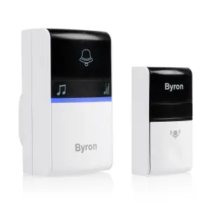 Byron Kinetic White Wireless Door chime, Set of 2