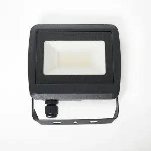 ValueLights LED 30w IP65 Black Outdoor Garden Flood Wall Light In Cool White