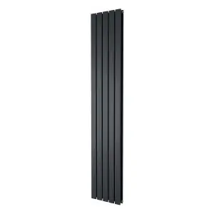 Porter Black Double Vertical Flat Panel Radiator - 1800x340mm