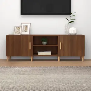 Berkfield TV Cabinet Brown Oak 150x30x50 cm Engineered Wood