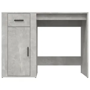 Berkfield Desk Concrete Grey 100x49x75 cm Engineered Wood