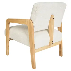 Beliani Retro Armchair HJO Boucle Off-White