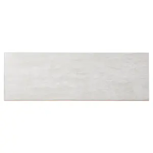 Soft travertin Light grey Gloss Stone effect Ceramic Indoor Tile, Pack of 9, (L)600mm (W)200mm