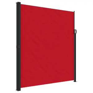 Berkfield Retractable Side Awning Red 220x600 cm