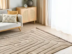 Area Rug 200 x 300 cm Beige SAZOO