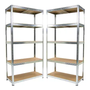 Shelving Storage Unit 5 Tier Wolf Boltless 5-Tier (H)1500mm (W)700mm (D)300mm - 2 Pack