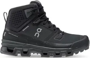 ON Womens Cloudrock 2 Waterproof Boots - Black-Eclipse Black